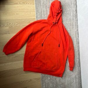 Red zara oversized hoodie